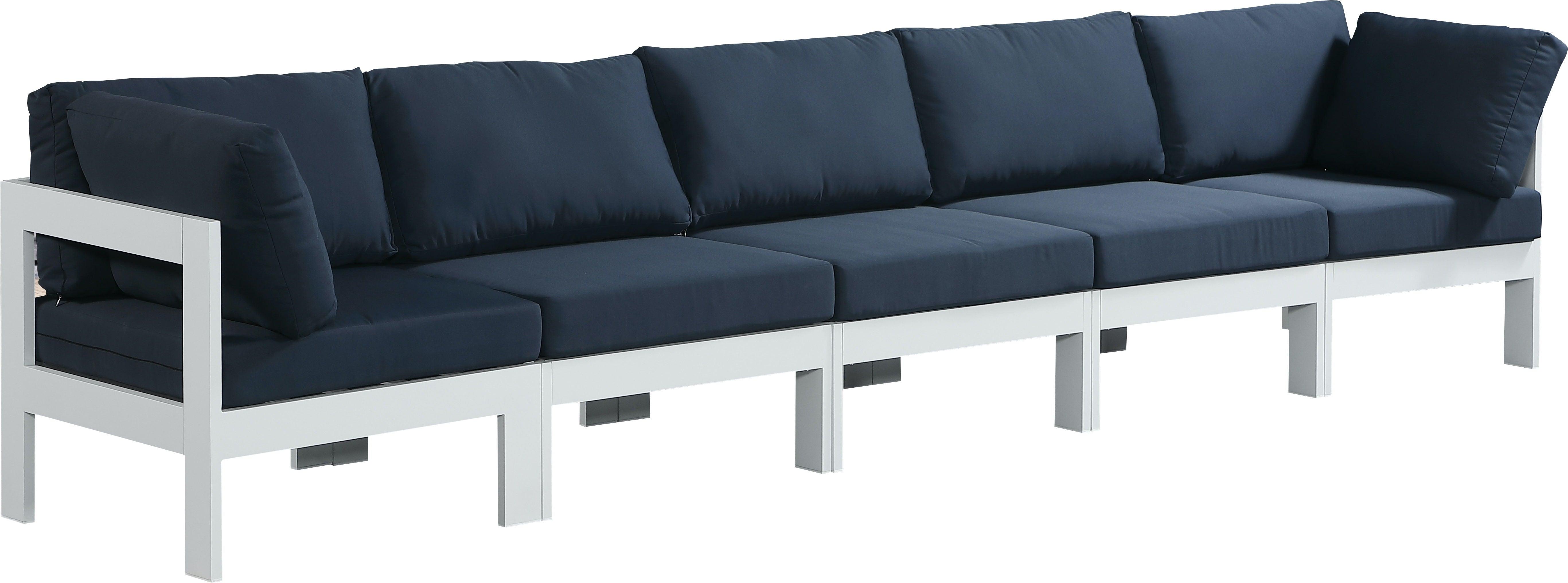 Meridian Furniture - Nizuc - Outdoor Patio Modular Sofa - Navy - 5th Avenue Furniture