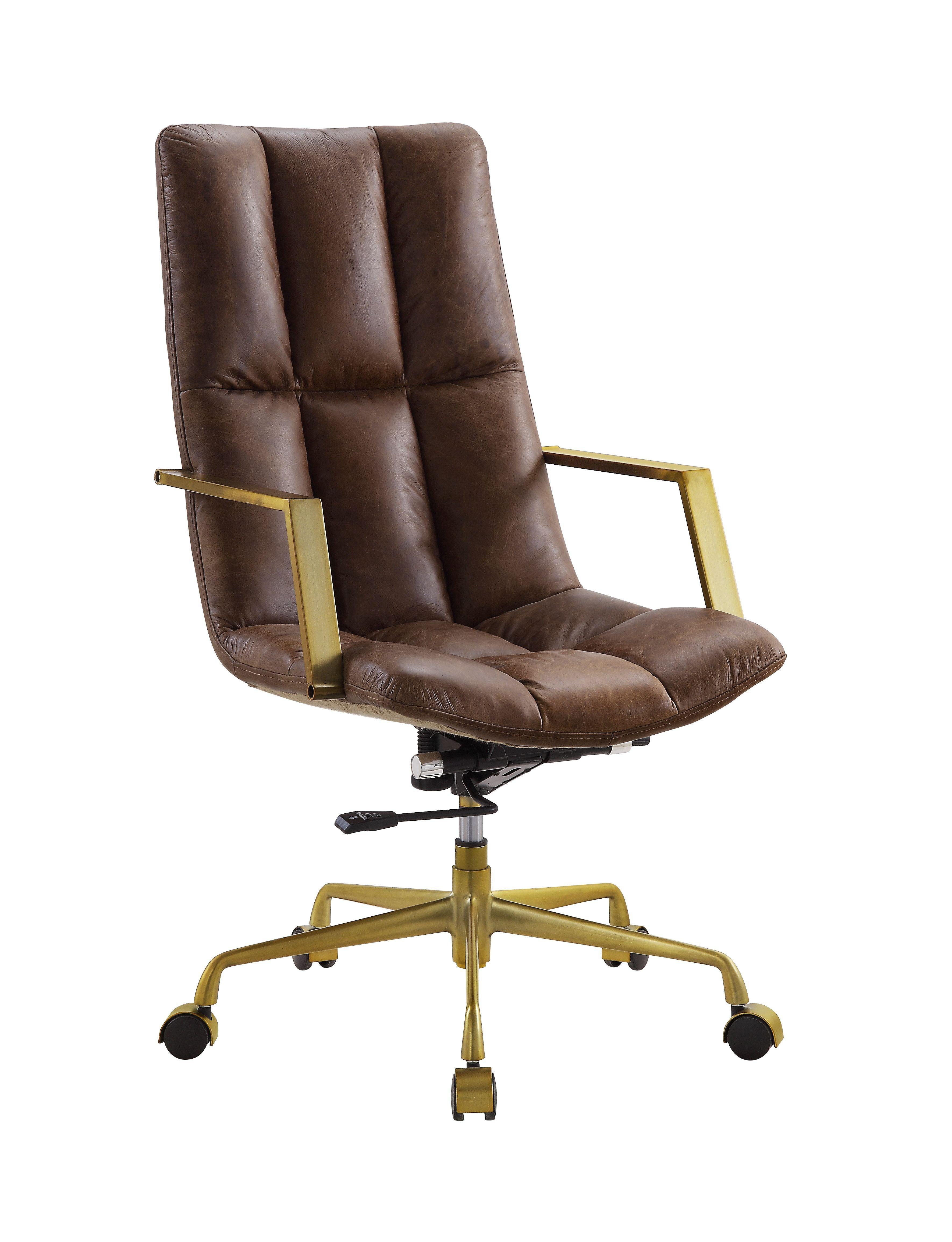 ACME - Rolento - Executive Office Chair - Espresso Top Grain Leather - 5th Avenue Furniture