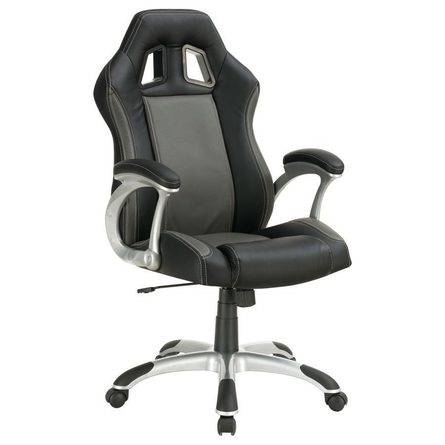CoasterEssence - Roger - Adjustable Height Office Chair - Black And Gray - 5th Avenue Furniture