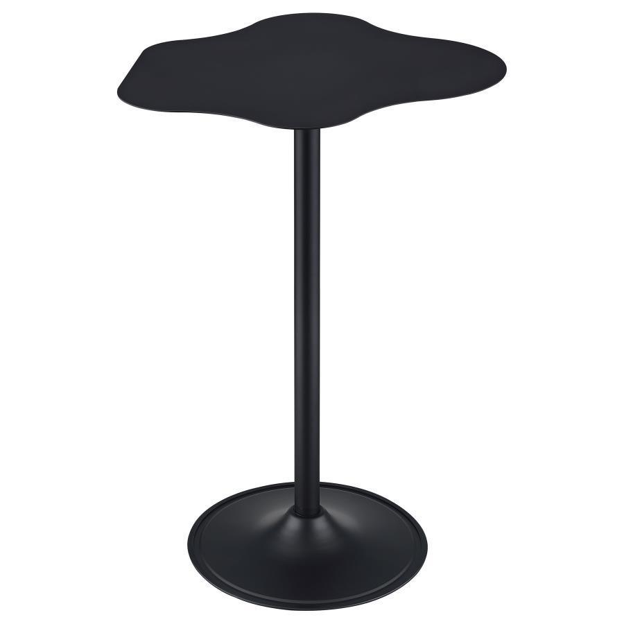 CoasterEssence - Keanu - Pedestal Cloud-Shaped Top Bar Table - Black - 5th Avenue Furniture