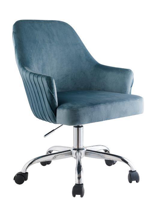 ACME - Vorope - Office Chair - Blue Velvet - 5th Avenue Furniture