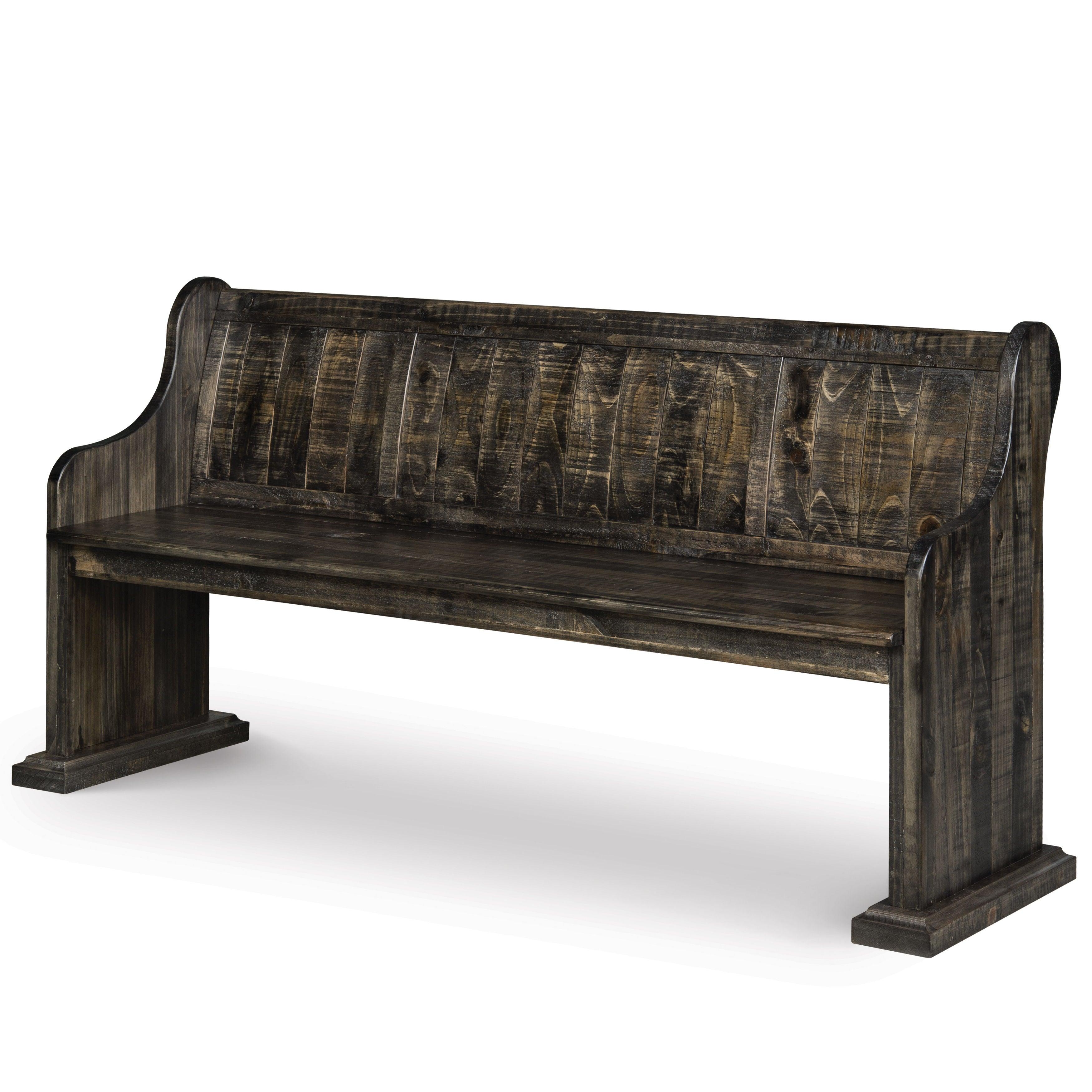 Magnussen Furniture - Bellamy - Bench With Back - Peppercorn - 5th Avenue Furniture