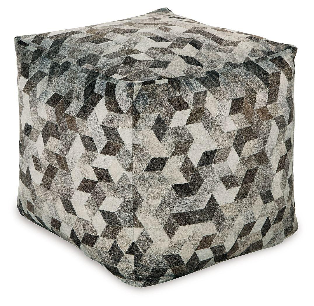 Signature Design by Ashley® - Albermarle - Gray / Brown - Pouf - 5th Avenue Furniture