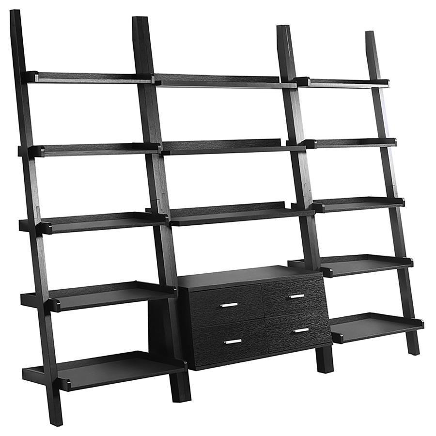 CoasterEveryday - Colella - 3 Piece Storage Ladder Bookcase Set - Cappuccino - 5th Avenue Furniture