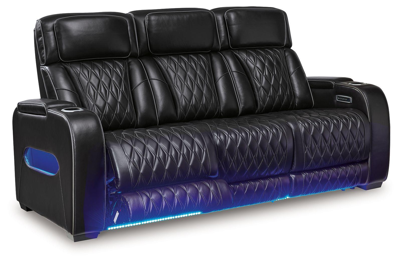 Signature Design by Ashley® - Boyington - Power Reclining Sofa With Adj Headrest - 5th Avenue Furniture