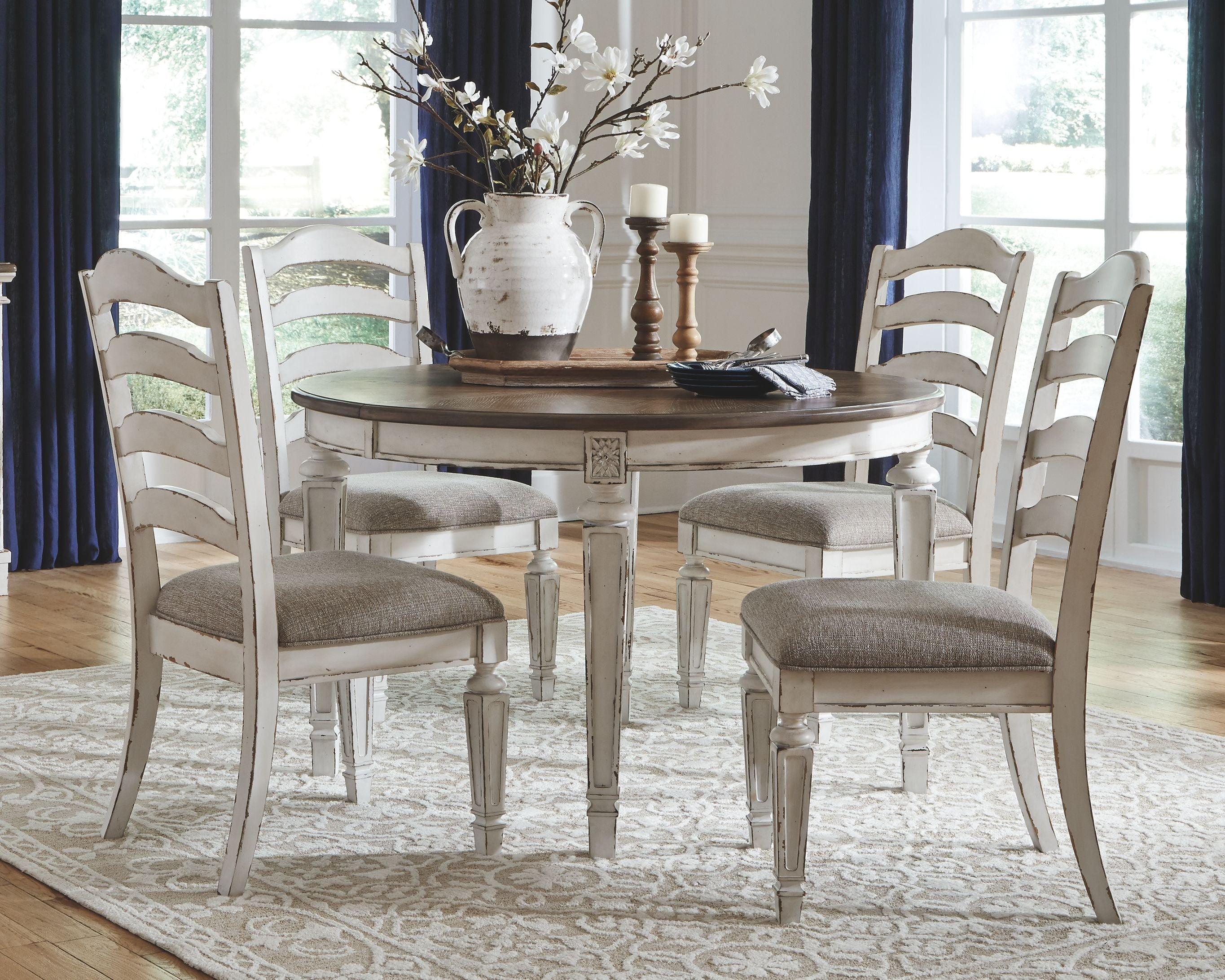 Signature Design by Ashley® - Realyn - Oval Dining Table Set - 5th Avenue Furniture