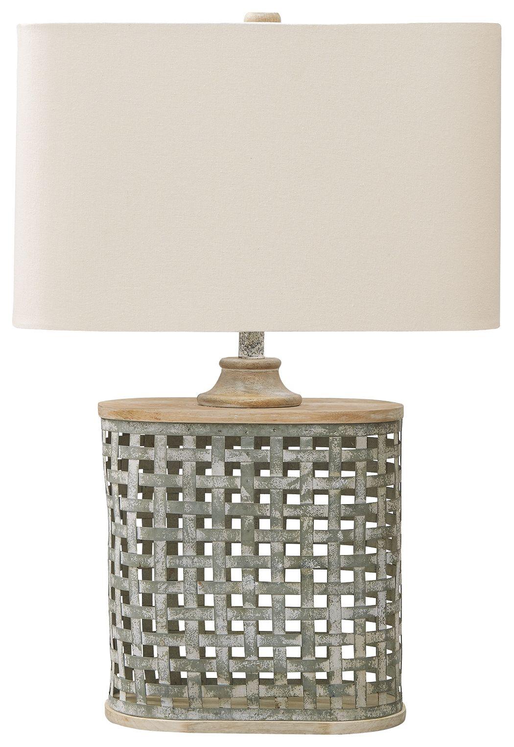 Ashley Furniture - Deondra - Gray - Metal Table Lamp - 5th Avenue Furniture