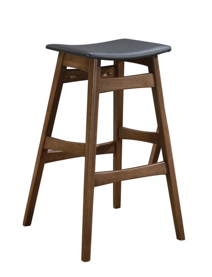 CoasterEveryday - Finnick - Tapered Legs Bar Stools (Set of 2) - Dark Gray And Walnut - 5th Avenue Furniture