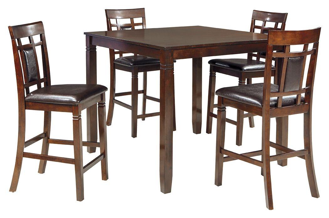 Ashley Furniture - Bennox - Brown - Drm Counter Table Set (Set of 5) - 5th Avenue Furniture