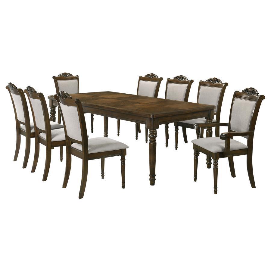 Coaster Fine Furniture - Willowbrook - 9 Piece Rectangular Dining Table Set - Walnut - 5th Avenue Furniture