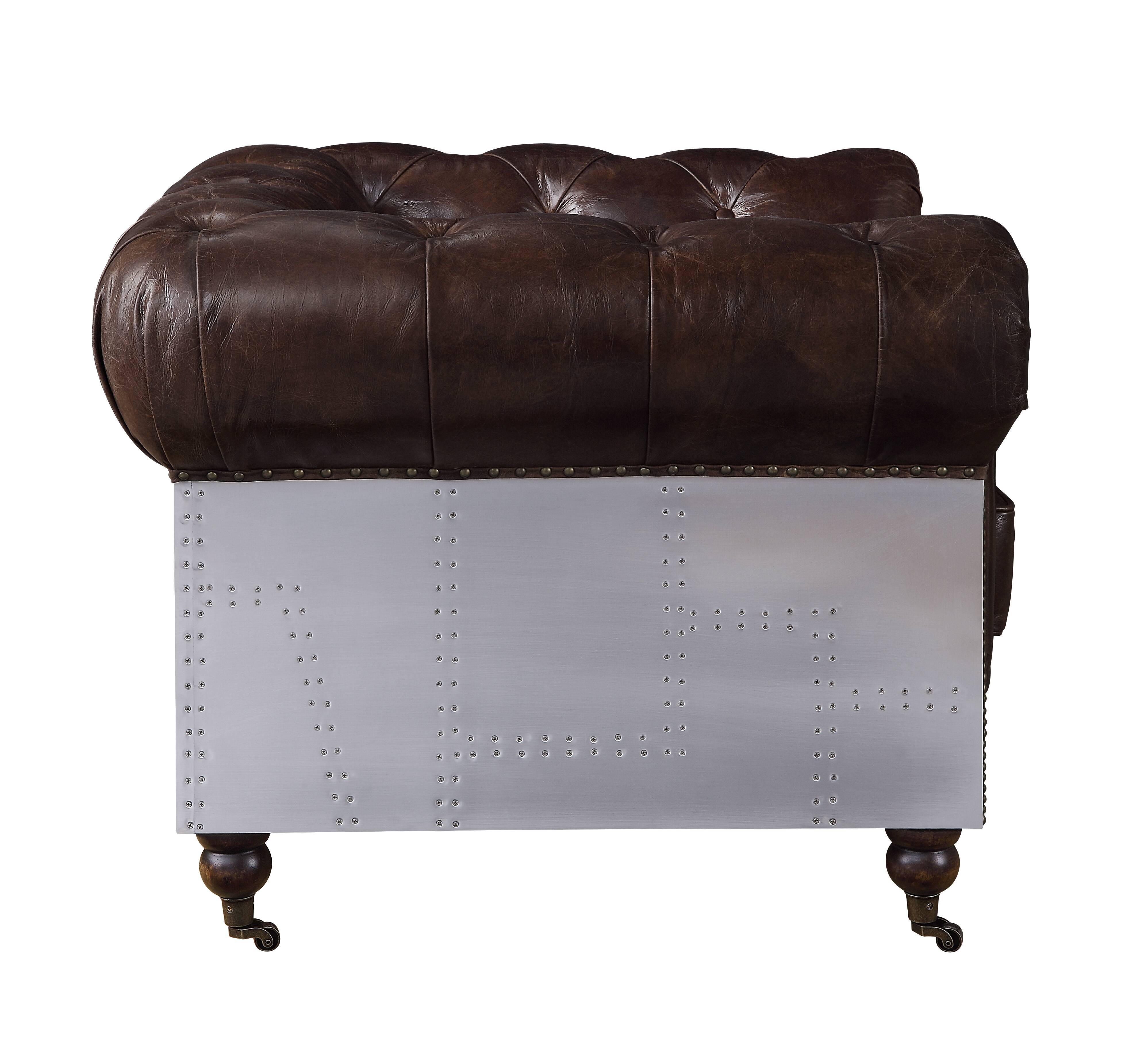 ACME - Aberdeen - Loveseat - Vintage Brown Top Grain Leather - 5th Avenue Furniture