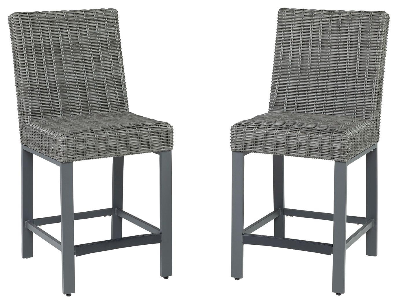 Signature Design by Ashley® - Palazzo - Gray - Tall Barstool (Set of 2) - 5th Avenue Furniture