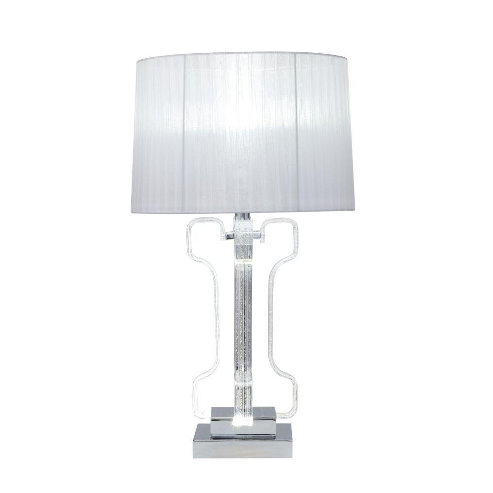ACME - Melinda - Table Lamp - Clear Acrylic & Chrome - 5th Avenue Furniture