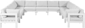 Meridian Furniture - Nizuc - Outdoor Patio Modular Sectional 11 Piece - White - Fabric - 5th Avenue Furniture