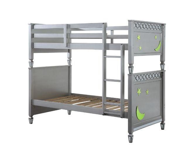 ACME - Valerie - Twin Over Twin Bunk Bed - Silver Finish - 5th Avenue Furniture