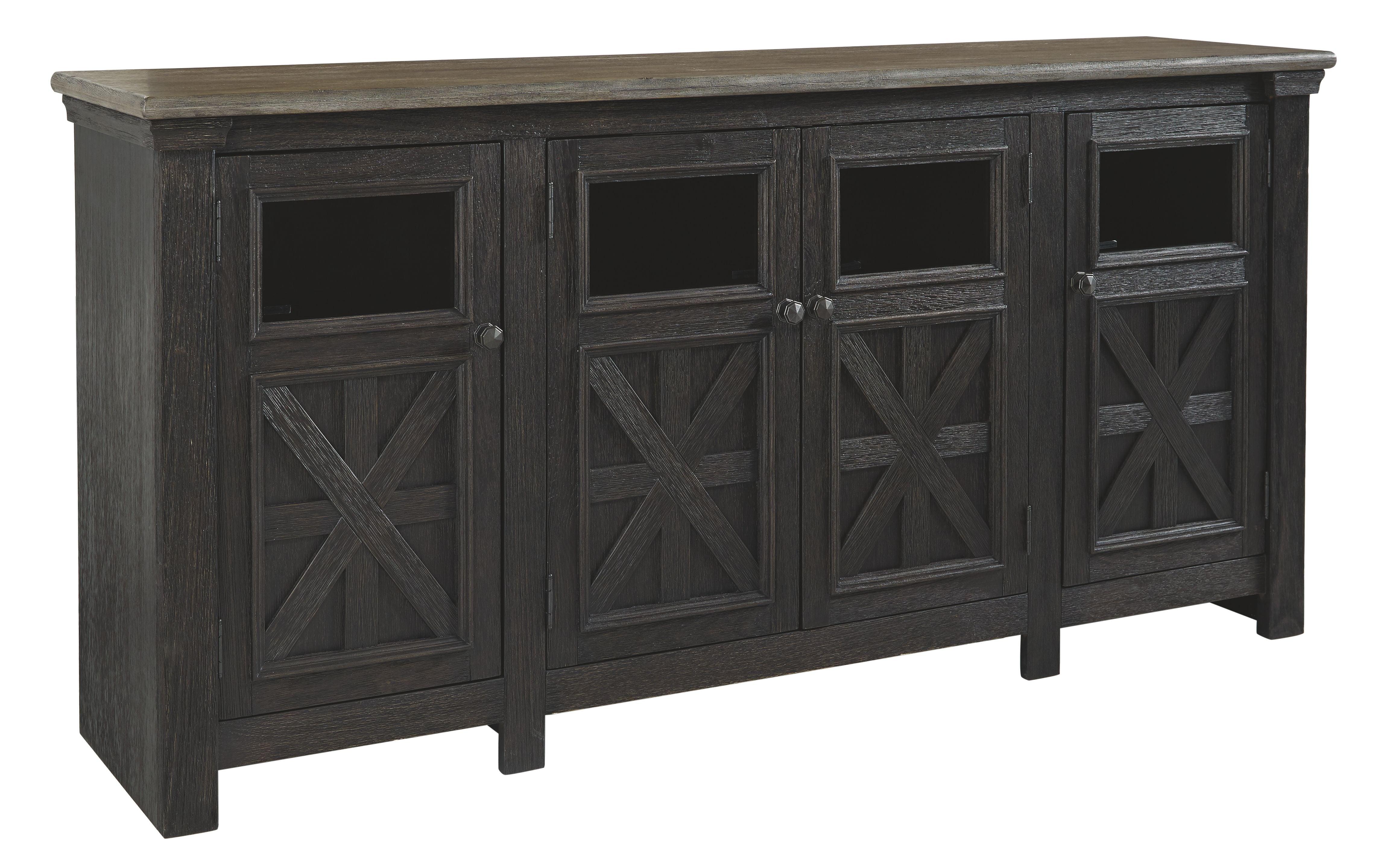 Ashley Furniture - Tyler - Black / Gray - Extra Large TV Stand - 5th Avenue Furniture