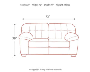Ashley Furniture - Accrington - Stationary Loveseat - 5th Avenue Furniture