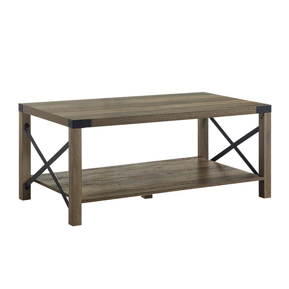 ACME - Abiram - Coffee Table - Rustic Oak Finish - 5th Avenue Furniture
