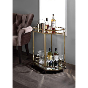 ACME - Lacole - Serving Cart - Champagne & Mirror - 5th Avenue Furniture