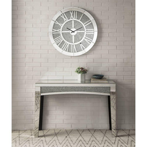ACME - Nowles - Wall Clock - Mirrored & Faux Stones - 5th Avenue Furniture