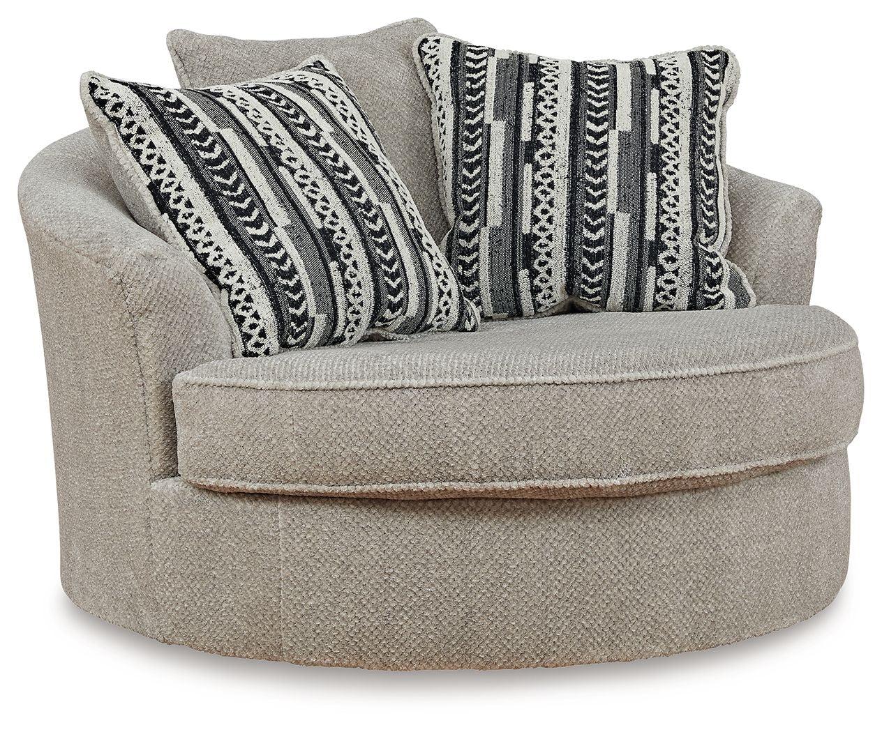 Benchcraft® - Calnita - Sisal - Oversized Swivel Accent Chair - 5th Avenue Furniture