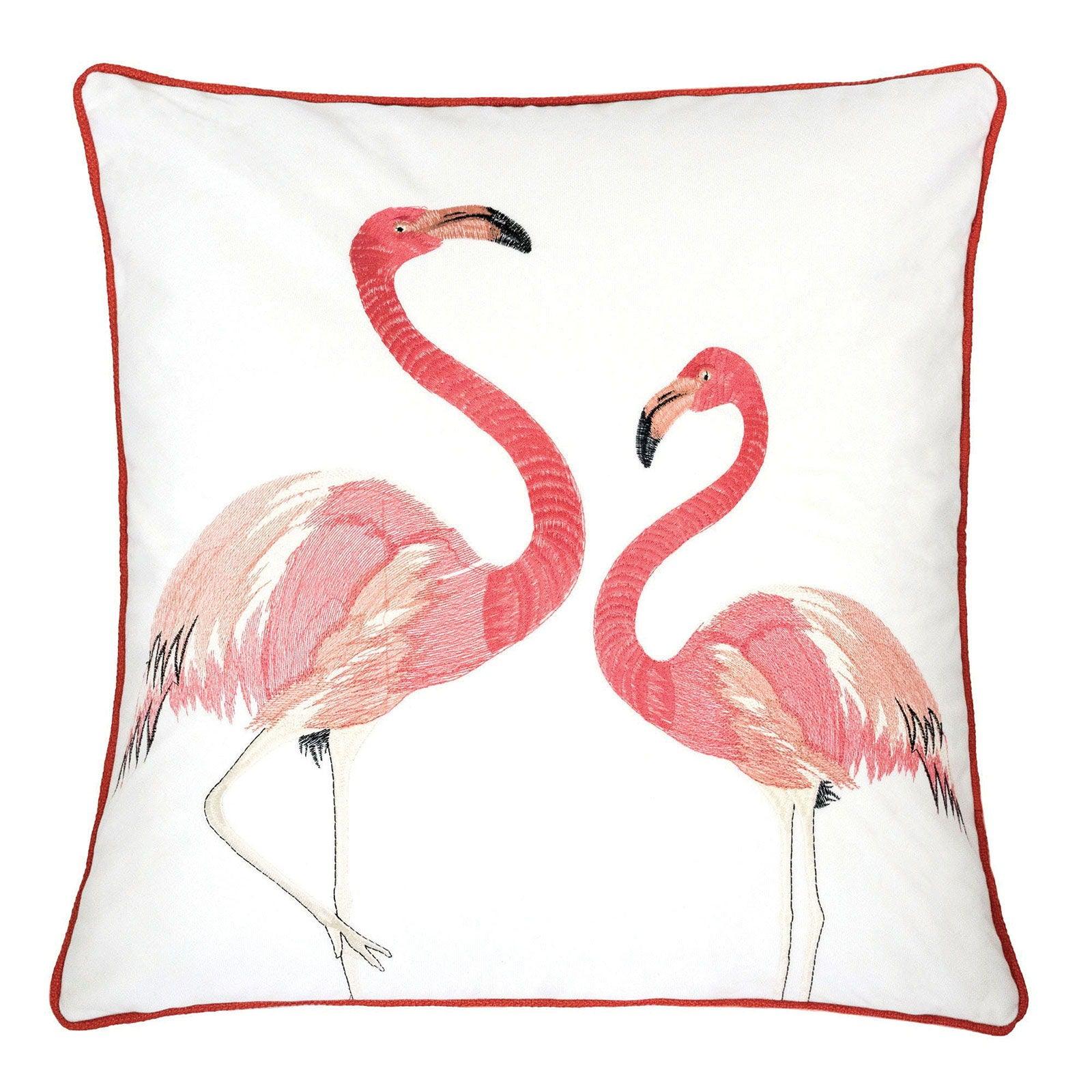 Furniture of America - Lina - Pillow (Set of 2) - Ivory / Pink - 5th Avenue Furniture