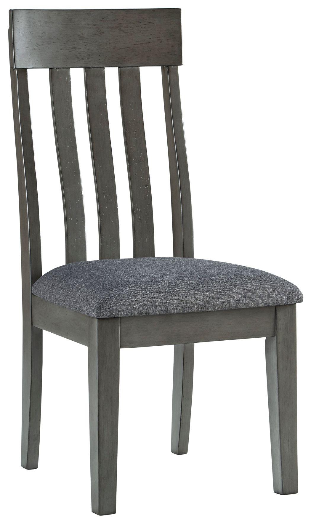 Ashley Furniture - Hallanden - Black / Gray - Dining Uph Side Chair (Set of 2) - 5th Avenue Furniture