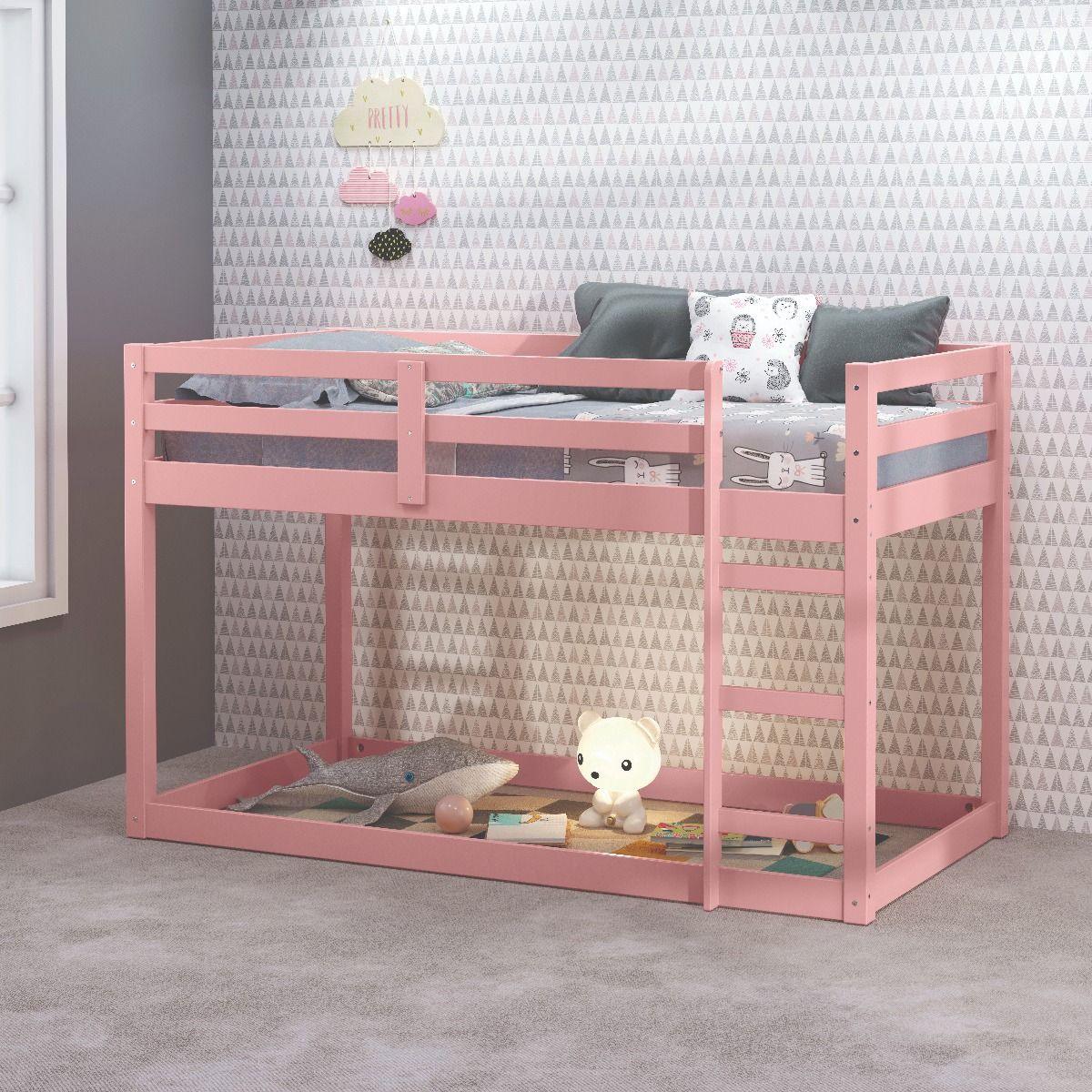 ACME - Gaston II - Twin Loft Bed - Pink Finish - 5th Avenue Furniture