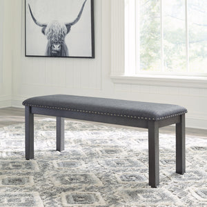 Signature Design by Ashley® - Myshanna - Gray - Upholstered Bench - 5th Avenue Furniture