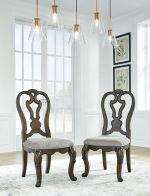 Maylee - Dark Brown - Dining Upholstered Side Chair (Set of 2) - 5th Avenue Furniture