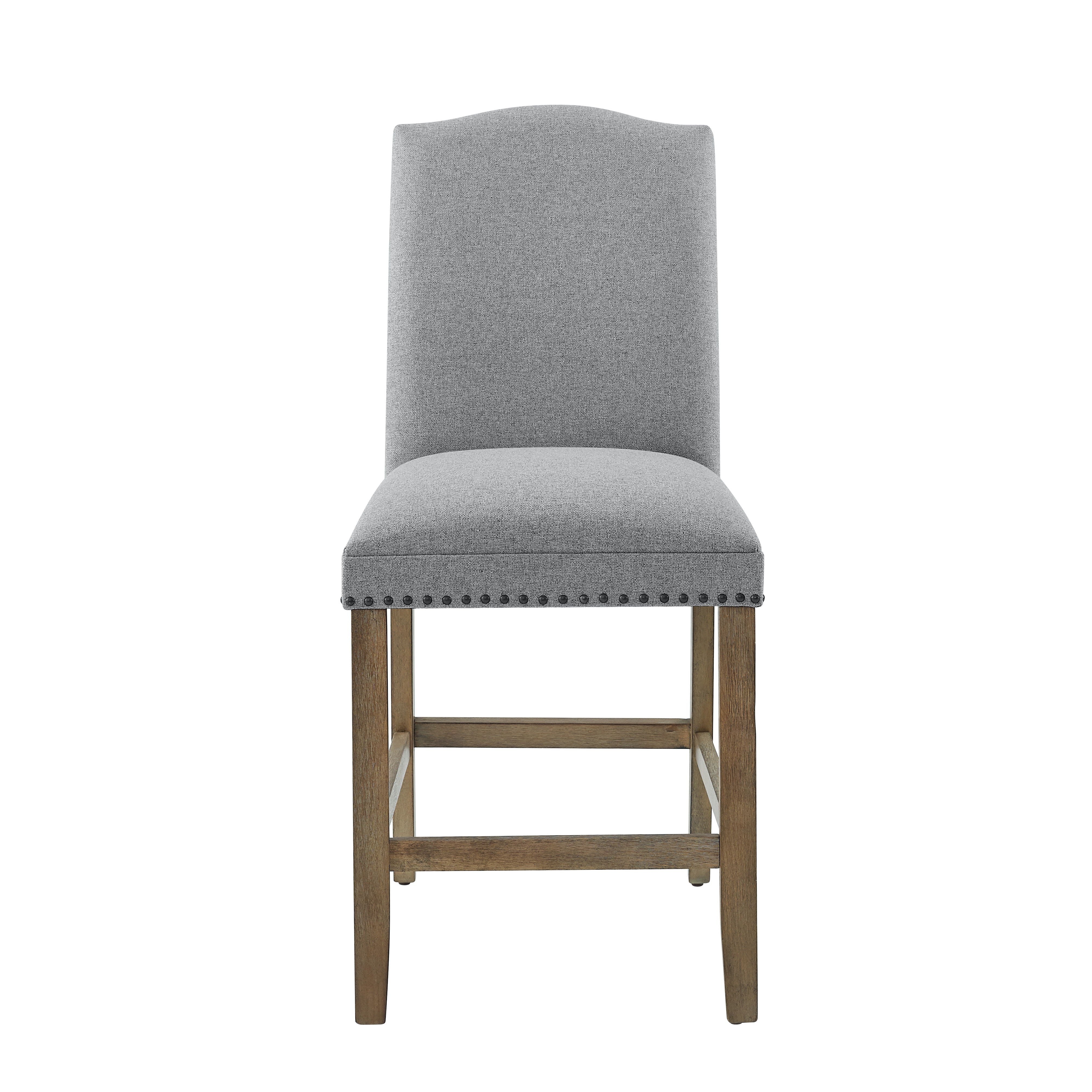 Grayson - Counter Chair With Nailhead (Set of 2) - Dark Gray