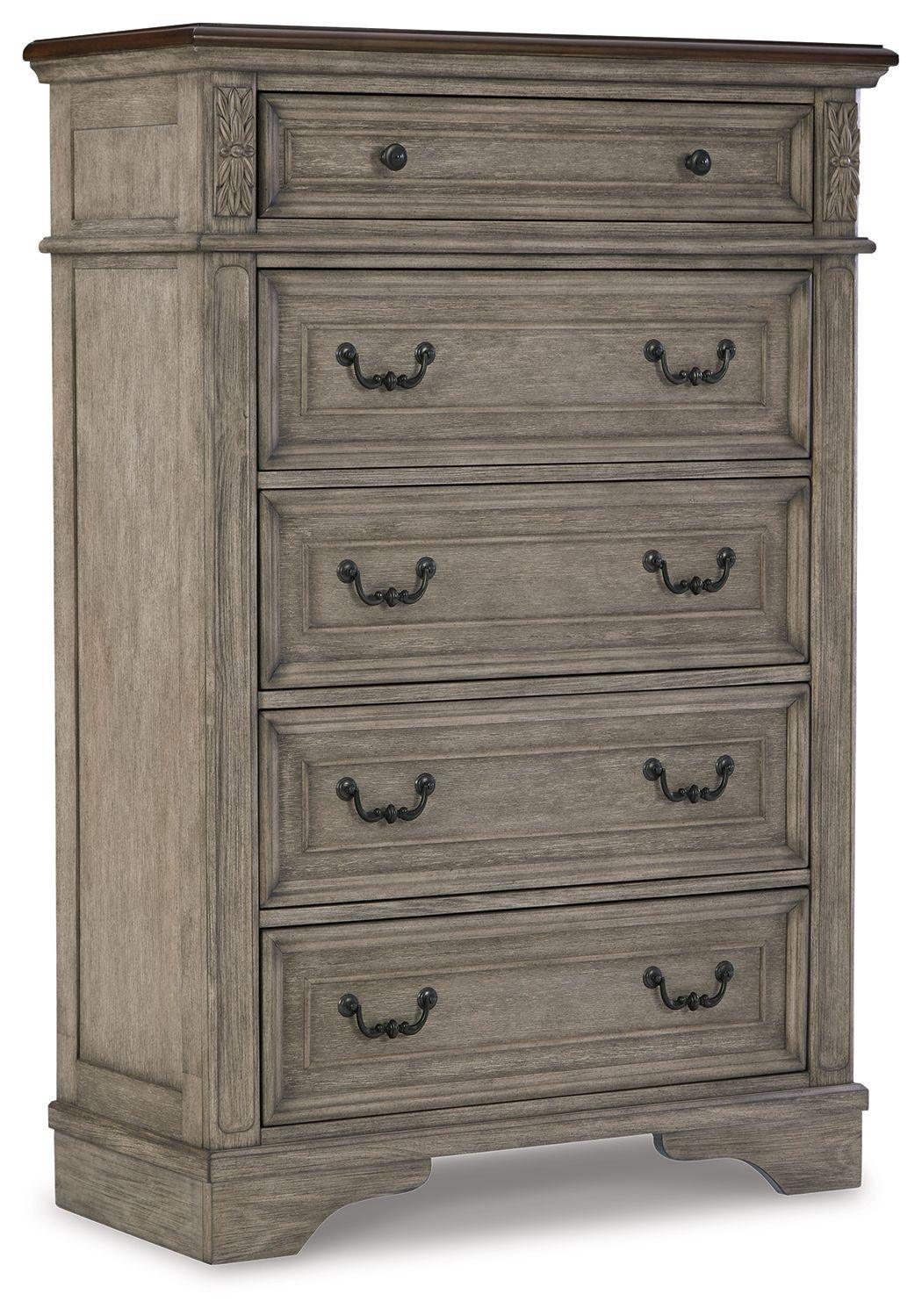 Signature Design by Ashley® - Lodenbay - Antique Gray - Five Drawer Chest - 5th Avenue Furniture