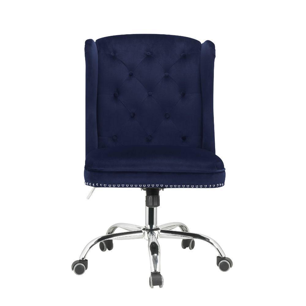 ACME - Jamesia - Office Chair - Midnight Blue Velvet - 5th Avenue Furniture