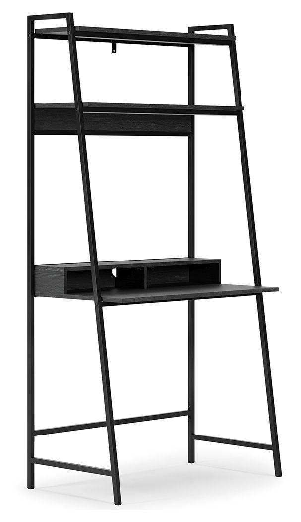 Signature Design by Ashley® - Yarlow - Black - Home Office Desk And Shelf - 5th Avenue Furniture