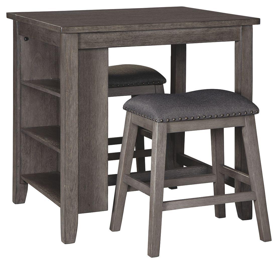 Signature Design by Ashley® - Caitbrook - Gray - Rect Drm Counter Tbl Set(Set of 3) - 5th Avenue Furniture