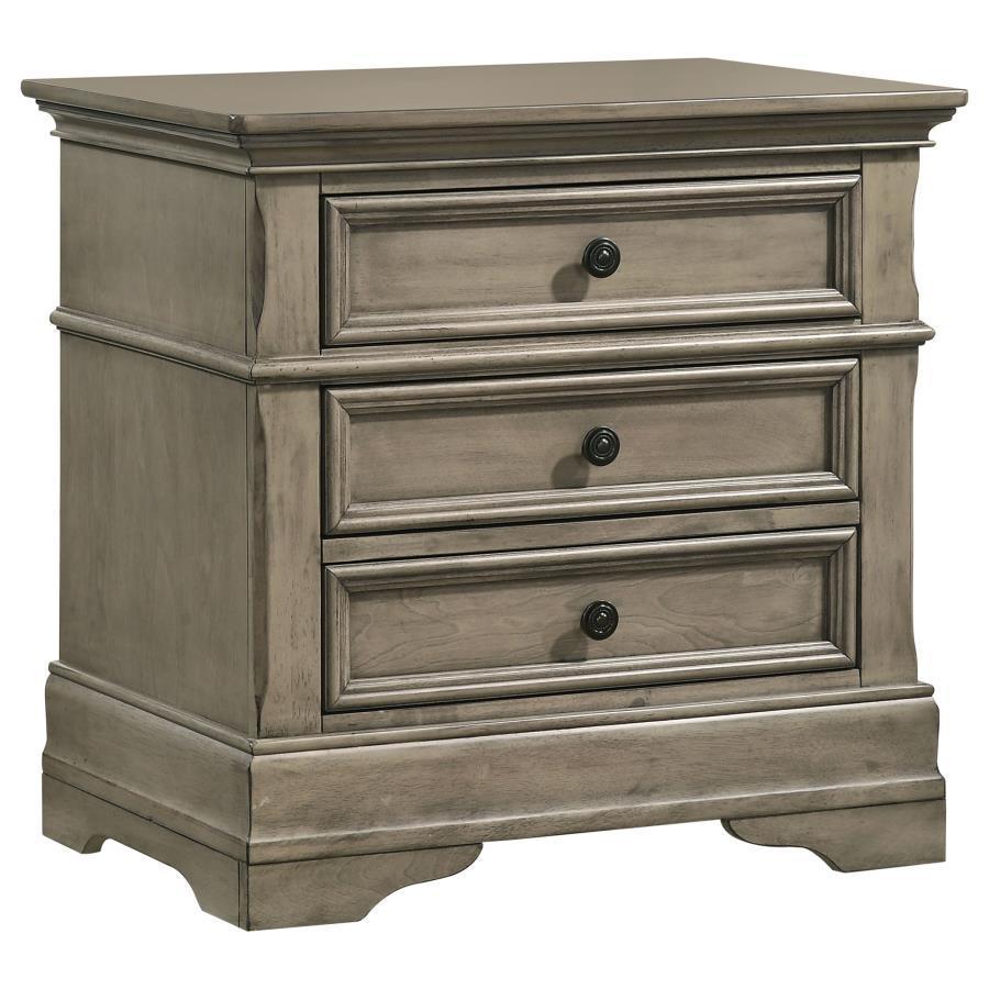 CoasterEveryday - Manchester - 3-Drawer Nightstand - Wheat - 5th Avenue Furniture