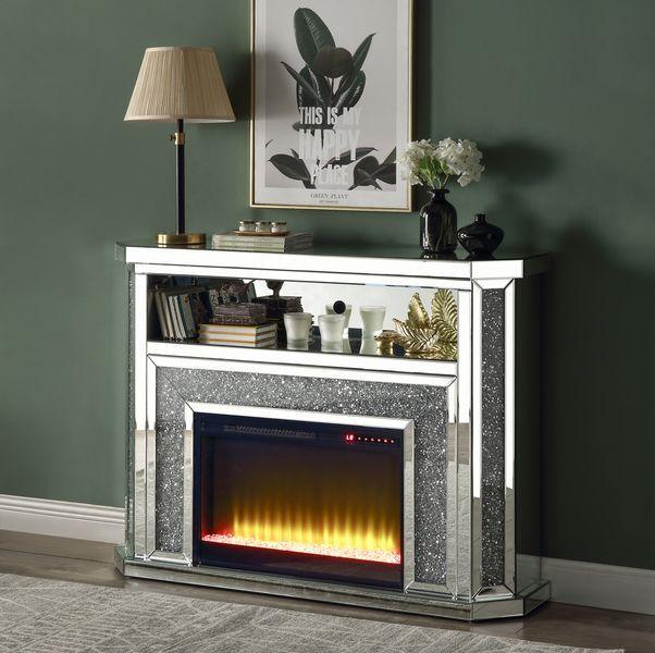 ACME - Noralie - Fireplace - Mirrored - 39" - 5th Avenue Furniture