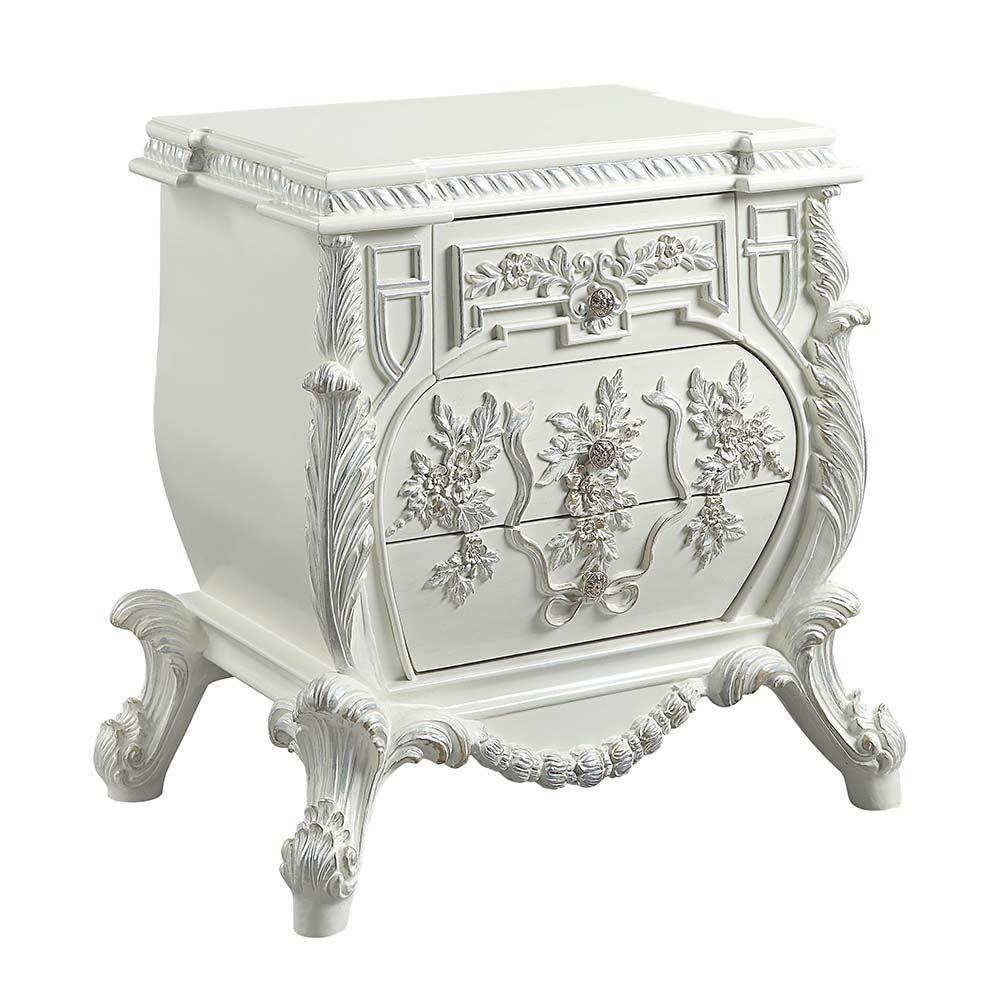 ACME - Vanaheim - Nightstand - Antique White Finish - 5th Avenue Furniture
