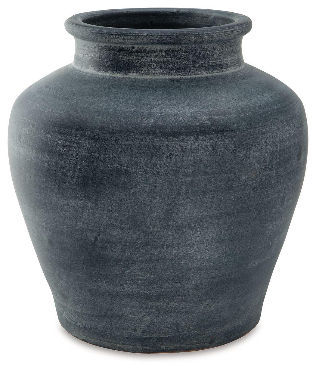 Signature Design by Ashley® - Meadie - Distressed Blue - Vase - 12.5" - 5th Avenue Furniture