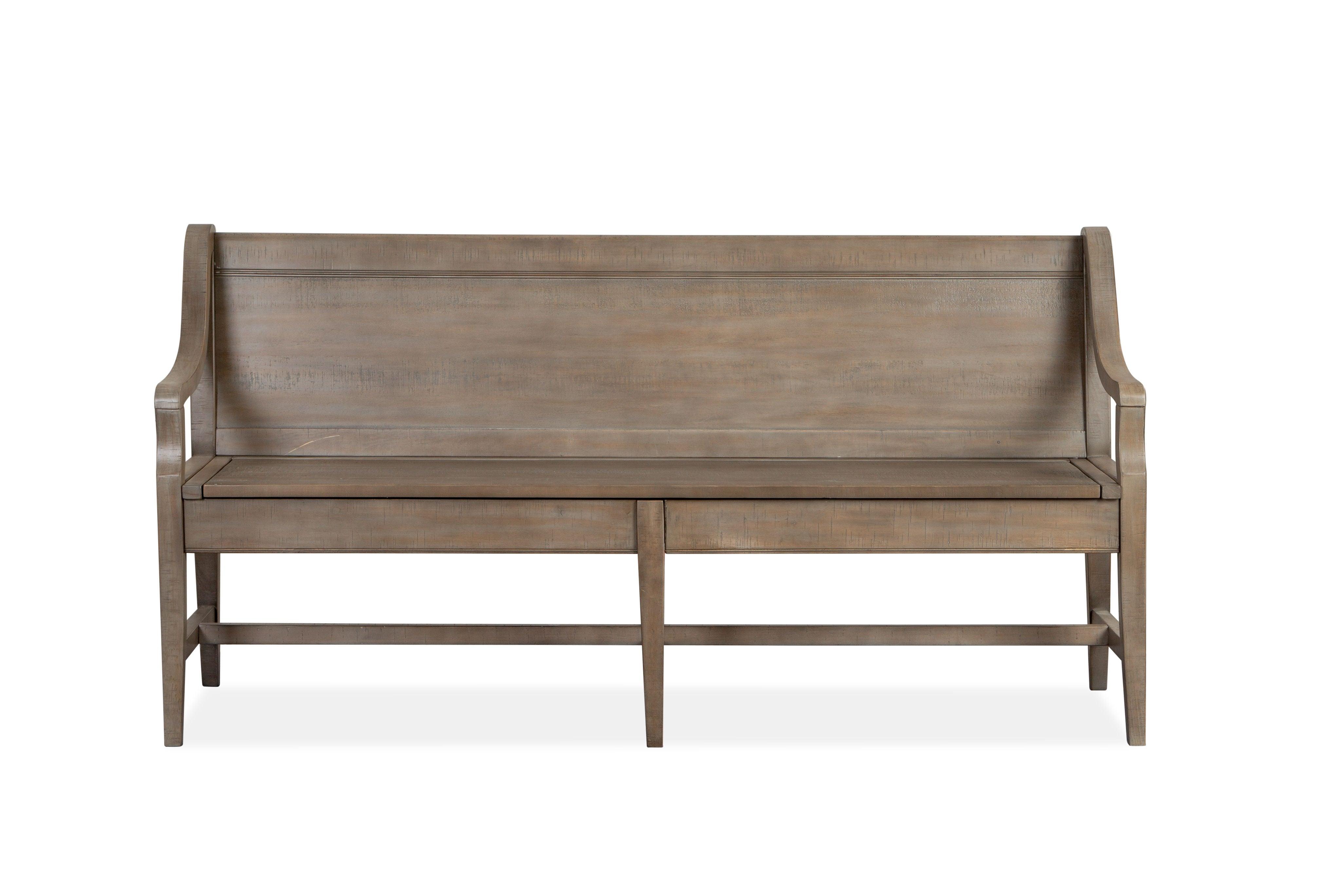 Magnussen Furniture - Paxton Place - Bench With Back - Dovetail Grey - 5th Avenue Furniture