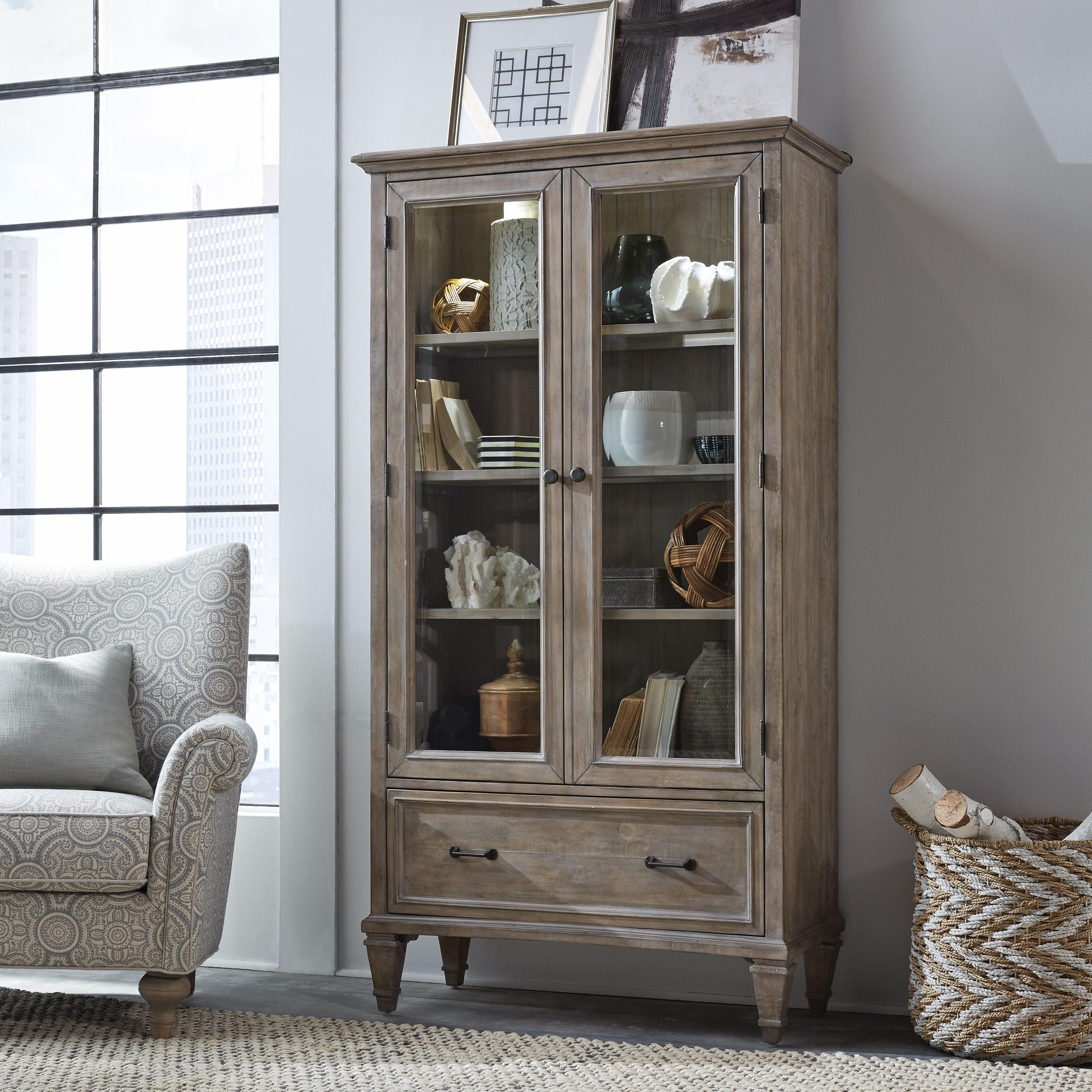 Magnussen Furniture - Lancaster - Door Bookcase - Dove Tail Grey - 5th Avenue Furniture