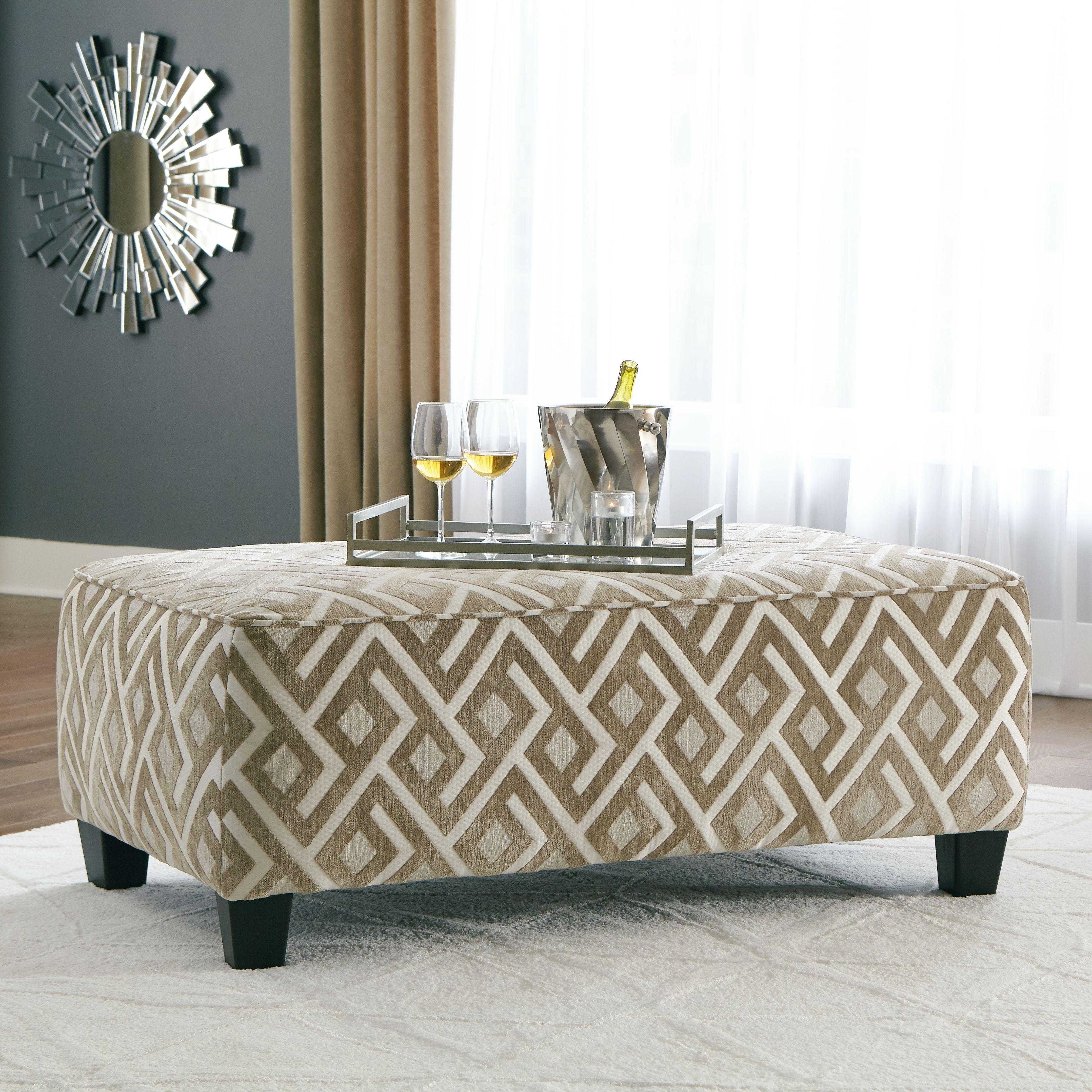 Ashley Furniture - Dovemont - Putty - Oversized Accent Ottoman - 5th Avenue Furniture