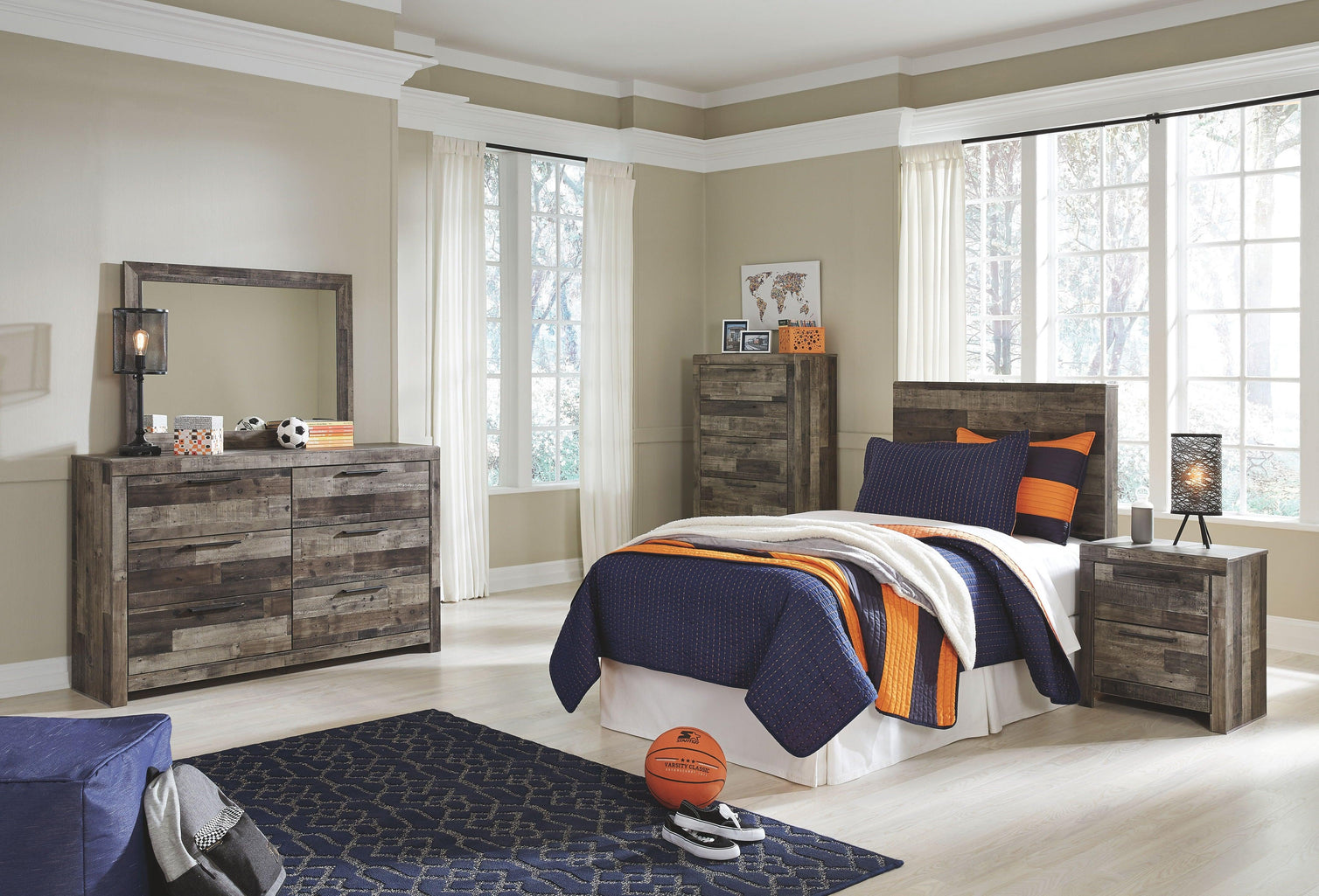 Benchcraft® - Derekson - Headboard With Bed Frame - 5th Avenue Furniture