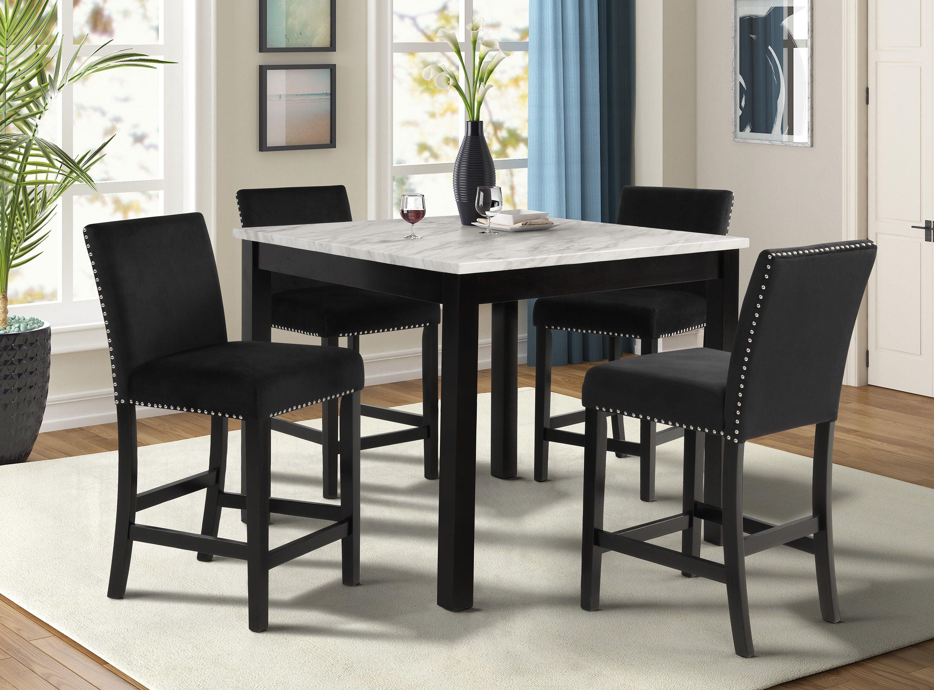 Crown Mark - Lennon - Counter Height Table Set - 5th Avenue Furniture
