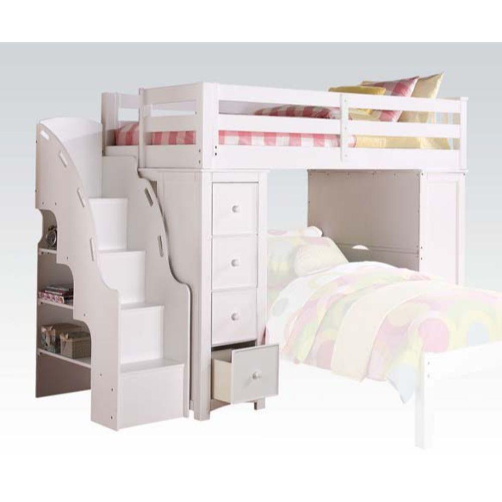 ACME - Freya - Loft Bed - White - 5th Avenue Furniture