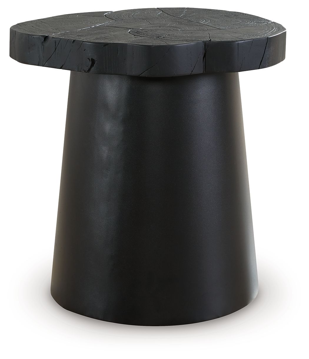 Wimbell - Black - Round End Table - 5th Avenue Furniture