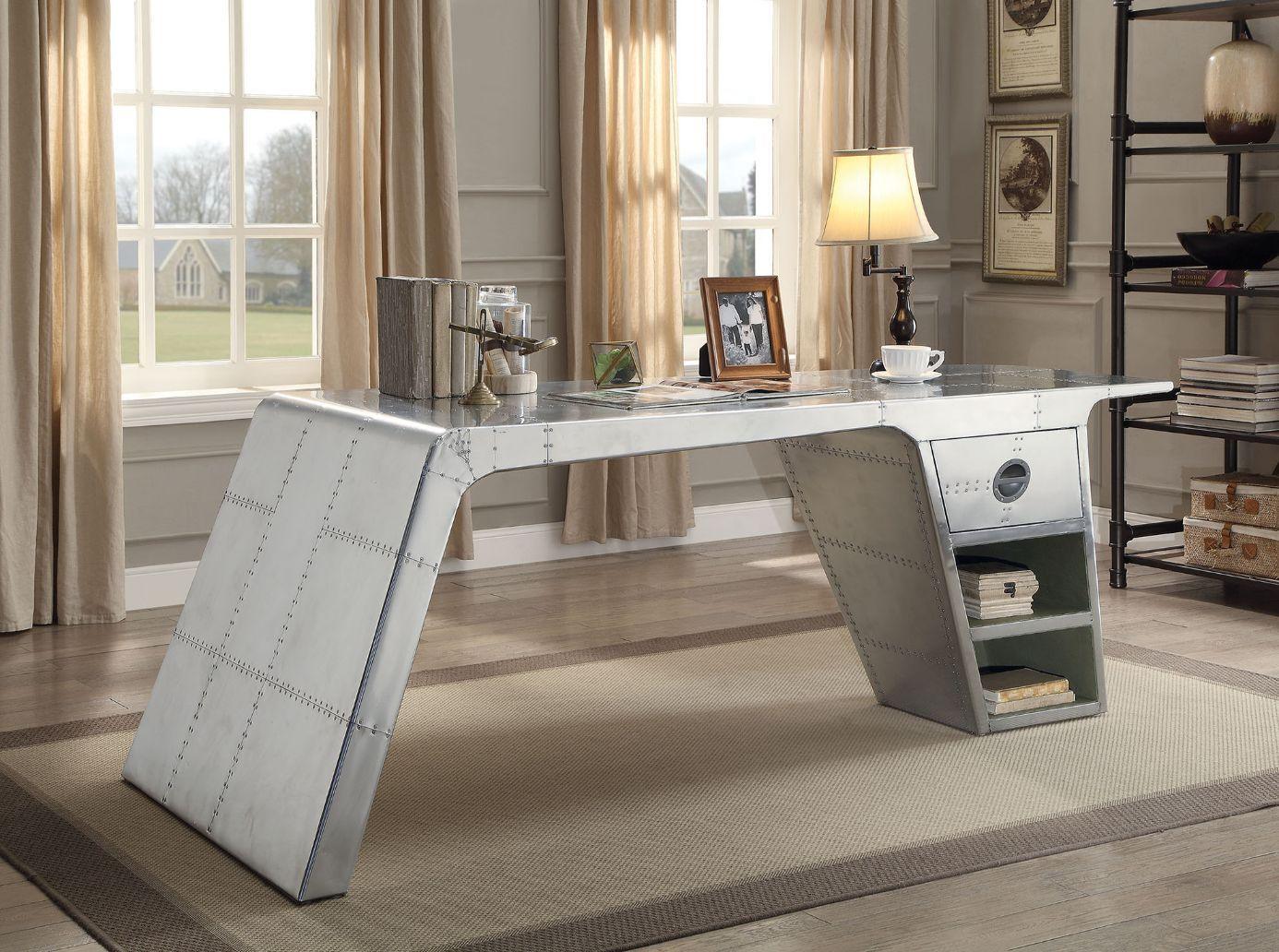 ACME - Brancaster - Desk - Metallic - 5th Avenue Furniture