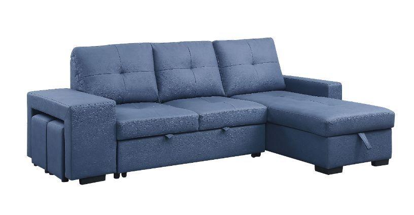 ACME - Strophios - Futon - Blue Fabric - 5th Avenue Furniture