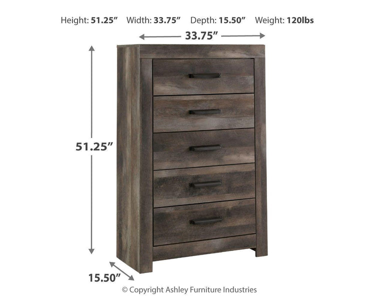 Signature Design by Ashley® - Wynnlow - Gray - Five Drawer Chest - 5th Avenue Furniture