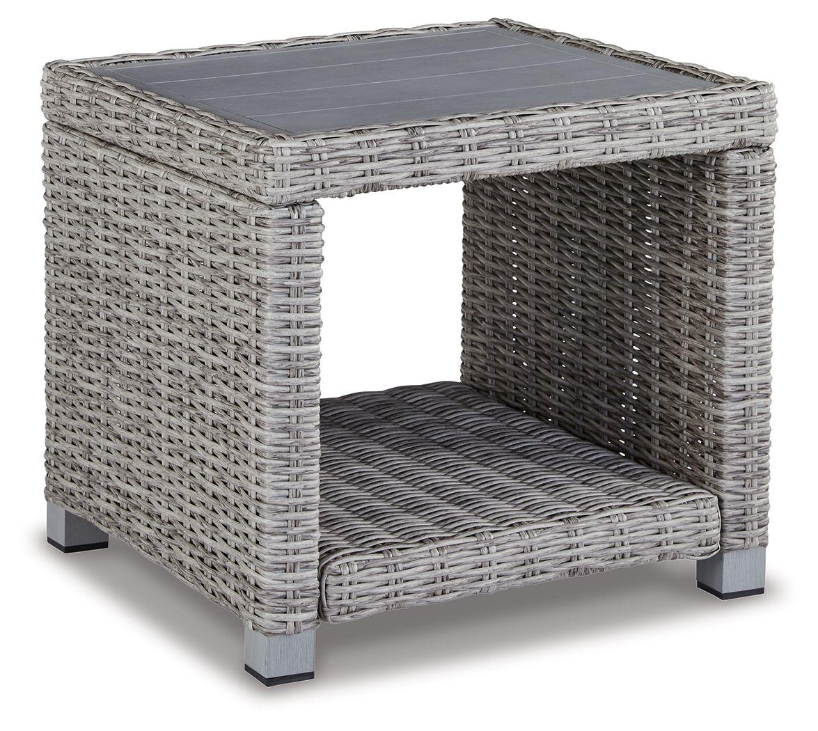 Signature Design by Ashley® - Naples Beach - Light Gray - Square End Table - 5th Avenue Furniture